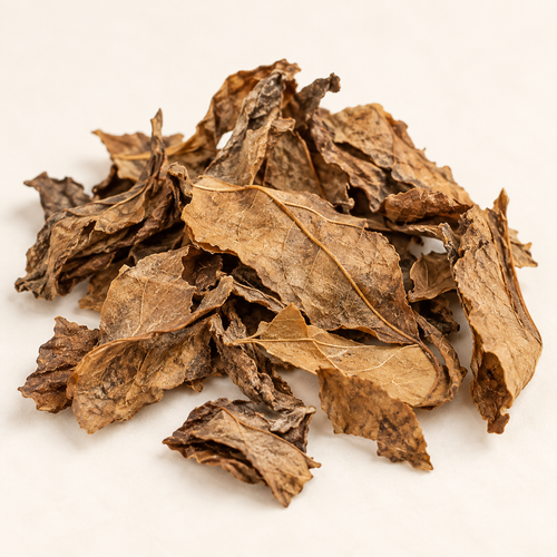 Visuel illustratif du contenu : feuilles de Djeka séchées. La quantité représentée ne définit pas le contenu de la commande.