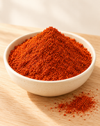 Visuel illustratif de la poudre de piment présentée dans un bol, en gros plan.